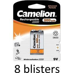 Foto van Camelion oplaadbare 9v batterij (nimh) - 8 stuks