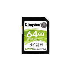 Foto van Kingston kingston canvas select plus flashgeheugen 64 gb sdxc klasse