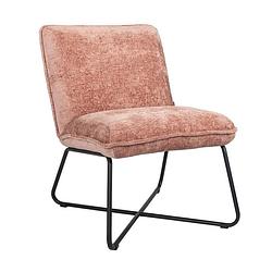 Foto van Bronx71 scandinavische fauteuil sophie chenille stof roze gemêleerd.