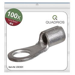 Foto van Quadrios 23c501 ringkabelschoen dwarsdoorsnede (max.): 2.5 mm² gat diameter: 4.3 mm ongeïsoleerd 100 stuk(s)