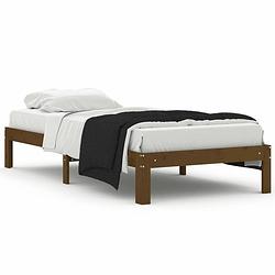 Foto van Vidaxl bedframe massief grenenhout honingbruin 90x200 cm