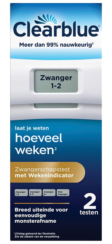 Foto van Clearblue digitale zwangerschapstest met wekenindicator