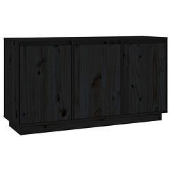 Foto van Vidaxl dressoir 111x34x60 cm massief grenenhout zwart