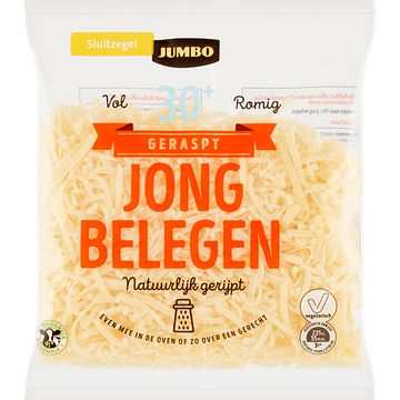 Foto van Jumbo geraspt jong belegen kaas 30+ 150g