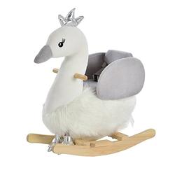 Foto van Hobbeldier - hobbelpaard - schommelpaard - schommelstoel voor kinderen - speelgoed - wit - 60 x 33 x 59 cm