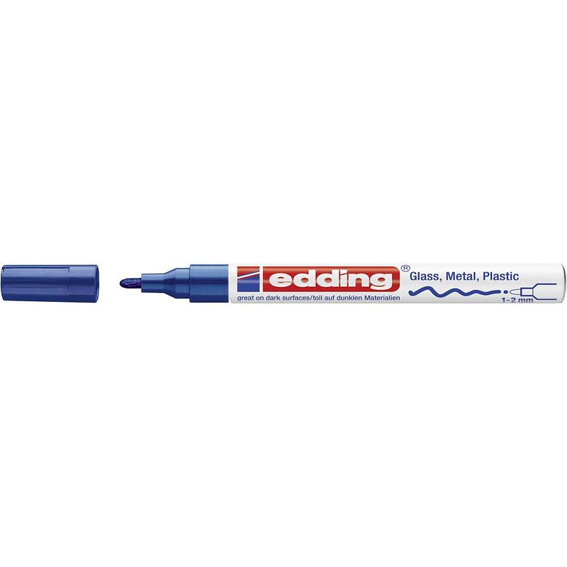 Foto van Edding glanslakmarker e-751 cr blauw