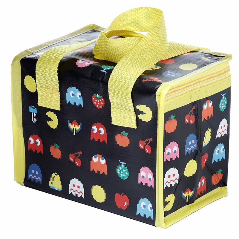 Foto van Kleine lunch koeltas - pac-man print - 21 x 16 x 14 cm - 4,7 liter - koeltas