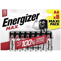 Foto van Energizer max aa batterij (penlite) alkaline 1.5 v 8 stuk(s)