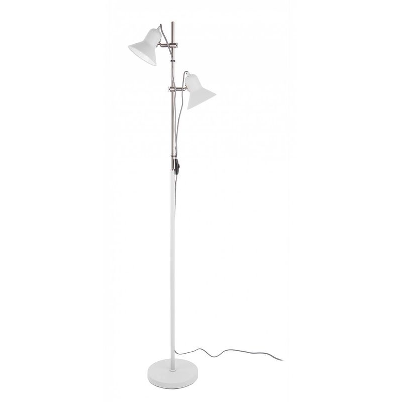 Foto van Leitmotiv vloerlamp slender 153 x 13,5 cm e27 staal 40w wit