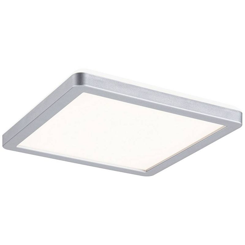 Foto van Paulmann 70993 p atria shine 11,2w 3000k 190x190 ch m k led-plafondlamp 11.2 w chroom (mat)