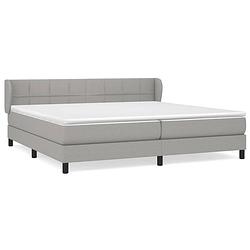 Foto van The living store boxspringbed - comfort - bed - 203 x 203 x 78/88 cm - lichtgrijs