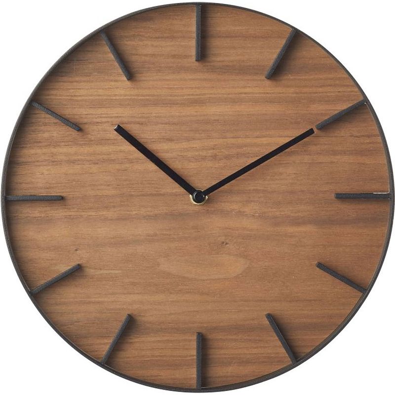 Foto van Yamazaki wall clock - rin - brown