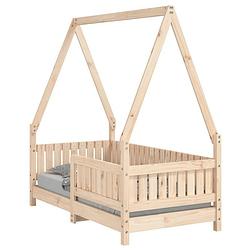 Foto van Vidaxl kinderbedframe 70x140 cm massief grenenhout