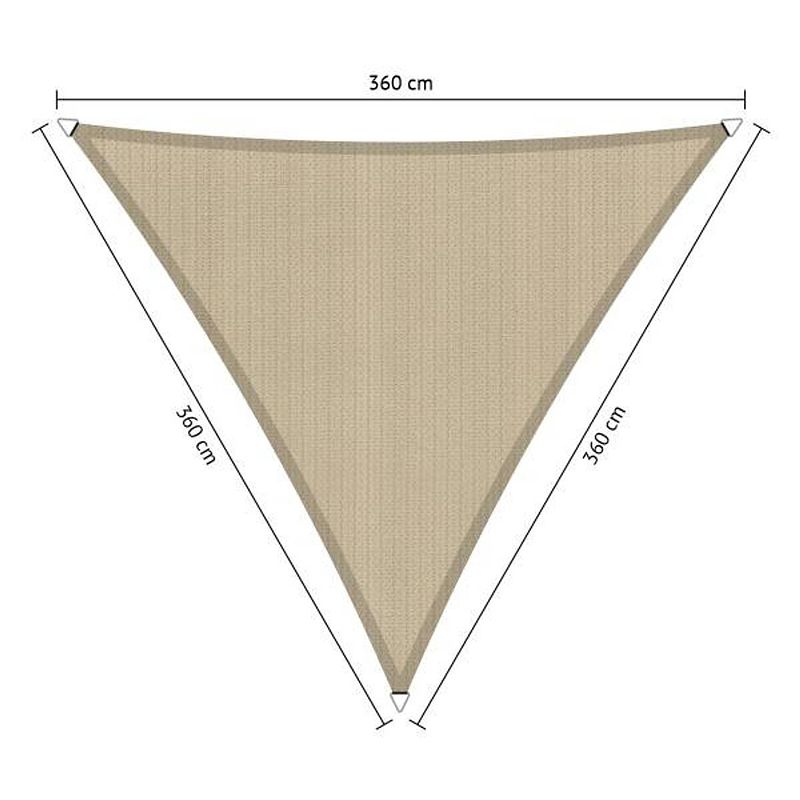 Foto van Shadow comfort driehoek 3,6x3,6x3,6,m neutral sand