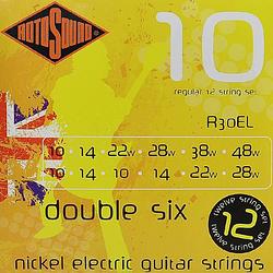 Foto van Rotosound r30el double six elektrische gitaarsnaren .010-.048w