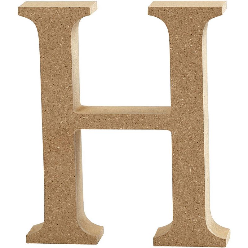 Foto van Creotime houten letter h 8 cm