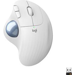 Foto van Logitech m575 ergo draadloze trackball muis wit