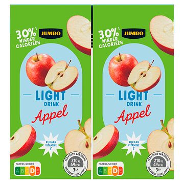 Foto van Jumbo light drink appel 10 x 200ml