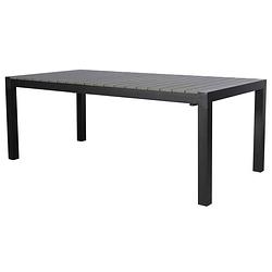 Foto van Ferl tuintafel, incl. 1 inlegplaat l 205/275 cm zwart/grijs.