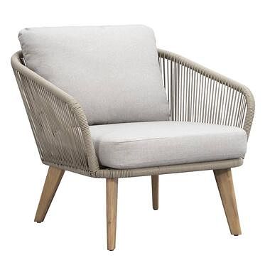 Foto van Loungestoel nant wicker/acacia taupe 87x79x67 cm - leen bakker