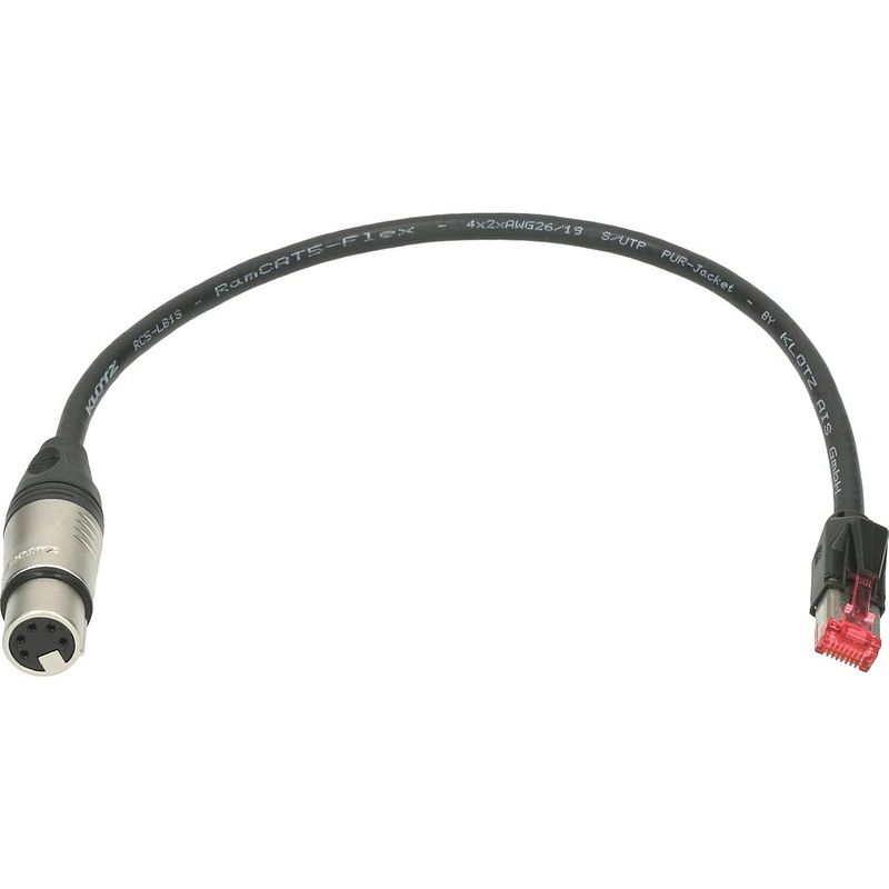 Foto van Klotz dmxk5frj45m verloopkabel rj45 male - xlr 5-pins female