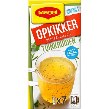 Foto van Maggi opkikker drinkbouillon tuinkruiden 7 x 3, 7g bij jumbo