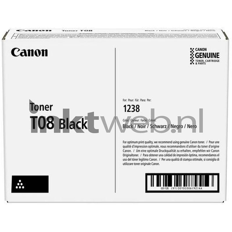 Foto van Canon t08 zwart toner