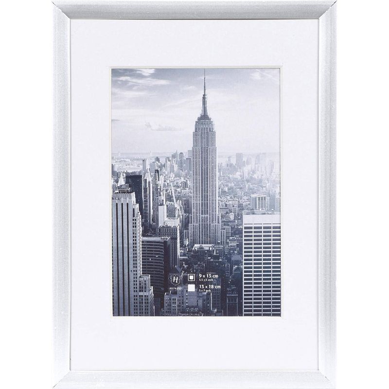 Foto van Henzo fotolijst - manhattan - fotomaat 13x18 cm - zilver