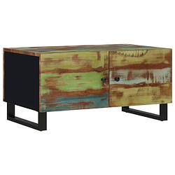 Foto van Vidaxl salontafel 80x50x40 cm massief gerecycled hout en bewerkt hout