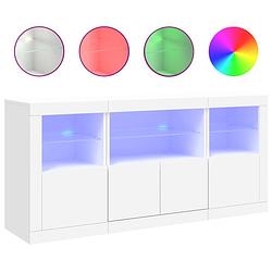 Foto van Vidaxl dressoir met led-verlichting 142,5x37x67 cm wit