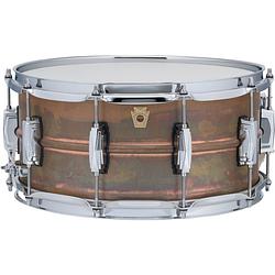 Foto van Ludwig lc663 raw copperphonic 14 x 6.5 inch snaredrum
