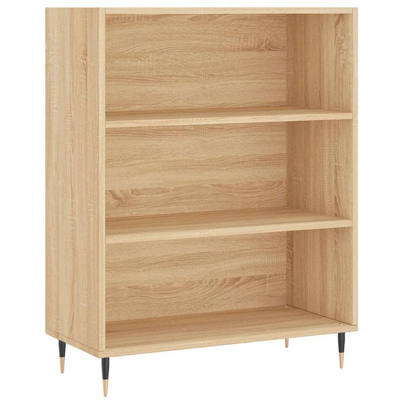 Foto van The living store boekenkast sonoma eiken - 69.5 x 32.5 x 90 cm - 3 schappen