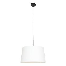 Foto van Steinhauer hanglamp sparkled light 8190 zwart kap linnen wit