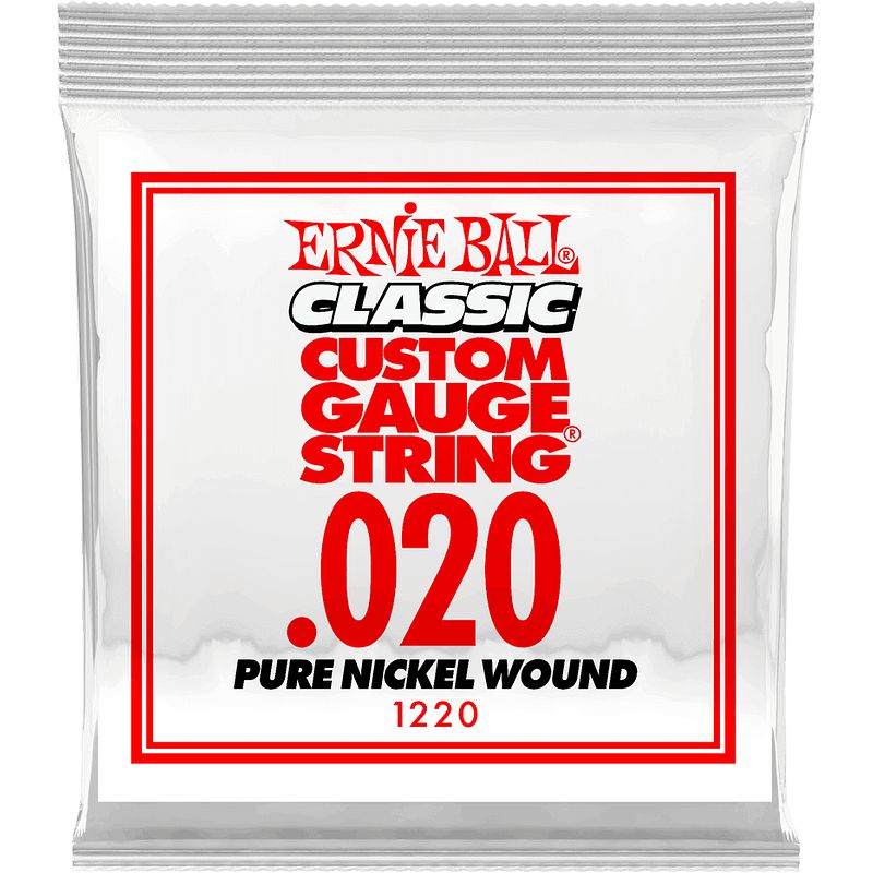 Foto van Ernie ball 1220 .020 classic pure nickel wound losse snaar voor elektrische gitaar