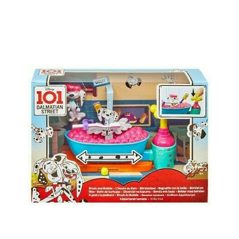 Foto van Disney 101 dalmatian street brush and bubble dolly speelset - 101 dalmatiërs borstel en was dolly