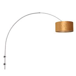 Foto van Steinhauer wandlamp sparkled light 8147st staal kap goud velours