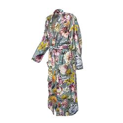 Foto van Jet originals badjas dames - 100% katoen velours - floral all over - l