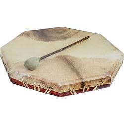 Foto van Terré percussion shaman drum octagon 50 cm 8-hoekige framedrum incl. beater