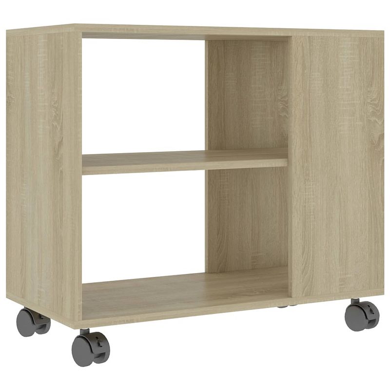 Foto van The living store bijzettafel - sonoma eiken - 70 x 35 x 55 cm - bewerkt hout