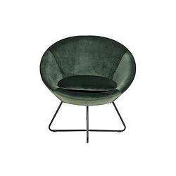 Foto van Fauteuil forli - fluweel - groen - leen bakker