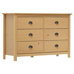 Foto van Vidaxl dressoir hill range 125x40x80 cm massief grenenhout