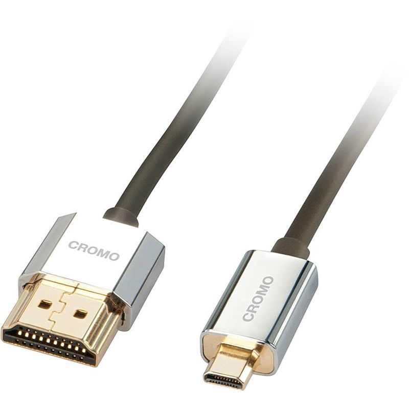 Foto van Lindy hdmi aansluitkabel hdmi-a stekker, hdmi-micro-d stekker 2.00 m zwart 41682 hdmi-kabel