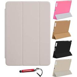 Foto van Ipad air 1 smart cover beige/ vouw hoesjes apple ipad air 1 / vouw hoesje ipad air 1 - ipad hoes, tablethoes