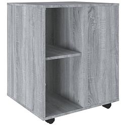 Foto van Vidaxl kast verrijdbaar 60x53x72 cm bewerkt hout grijs sonoma eiken