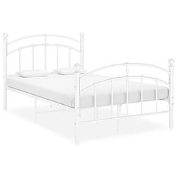 Foto van Vidaxl bedframe metaal wit 120x200 cm