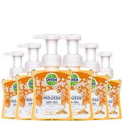 Foto van Dettol handzeep zachte mousse - melk & honing - 250ml x6