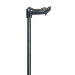 Foto van Classic canes verstelbare wandelstok - zwart - rechtshandig - ergonomisch handvat - roestvrijstaal - lengte 82 - 105 cm