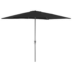 Foto van Acaza staande parasol in aluminium - stokparasol van 200x300 cm - zwart