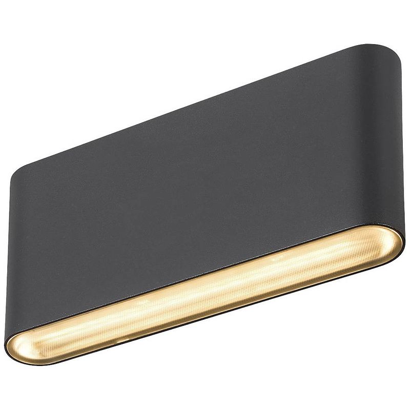 Foto van Slv oval 18 black 1007144 led-wandlamp 9.3 w led zwart