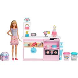 Foto van Barbie speelset cake bakken en decoreren 12-delig 23 cm